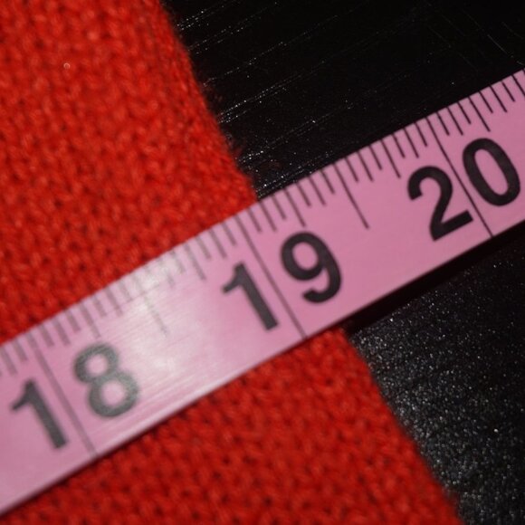 Vintage 90s Orange Pearl Beaded Cotton Knit Sweater Small - Picture 7 of 8